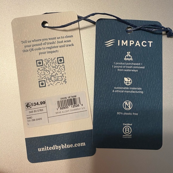 Men’s Organic Cotton Shirt NWT - Picture 4 of 4